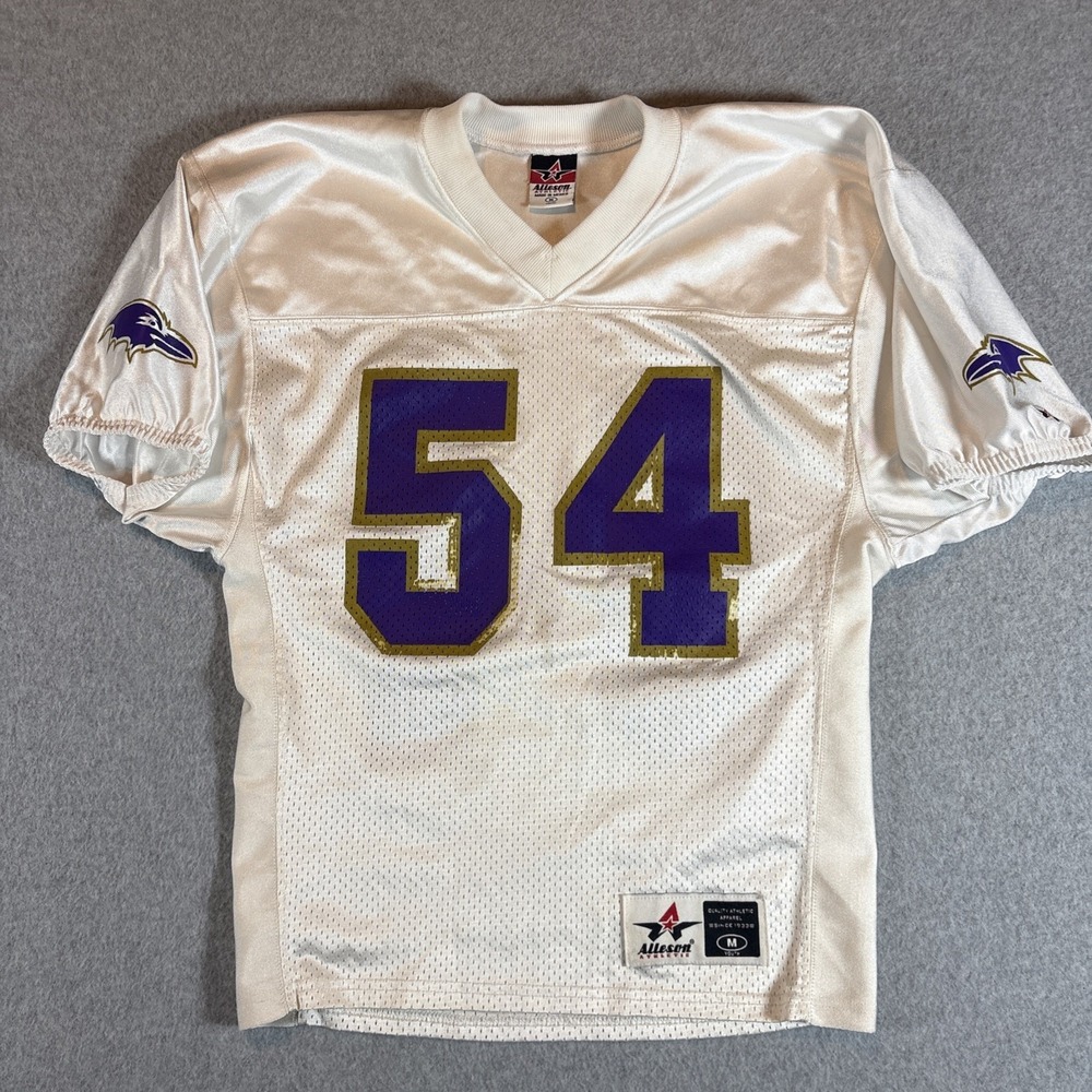 VTG Alleson Athletic #54 Ravens Youth M‎ White Jersey Football NFL